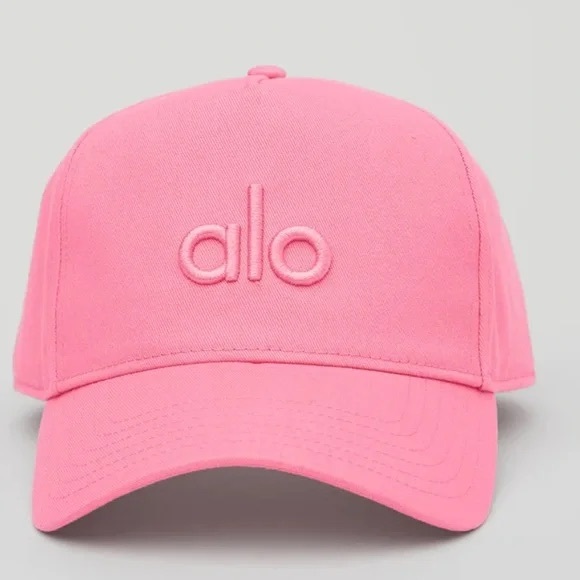 ALO Yoga Accessories - ALO yoga sweet pink district trucker hat cap sold out hotel mesh nwt Baseball